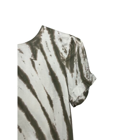 Vici White & Green Tie Dye Short Sleeve Mini Dress Women's Size Medium - Picture 2 of 11